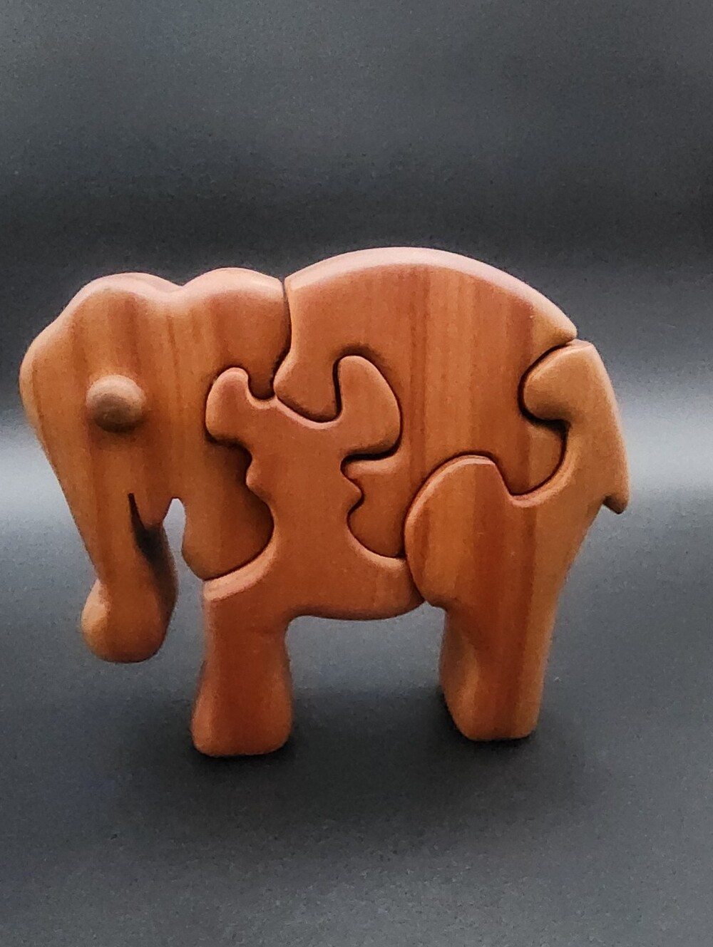 Beautiful MCM High Quality Hardwood Elephant Crafted 4 Piece Puzzle